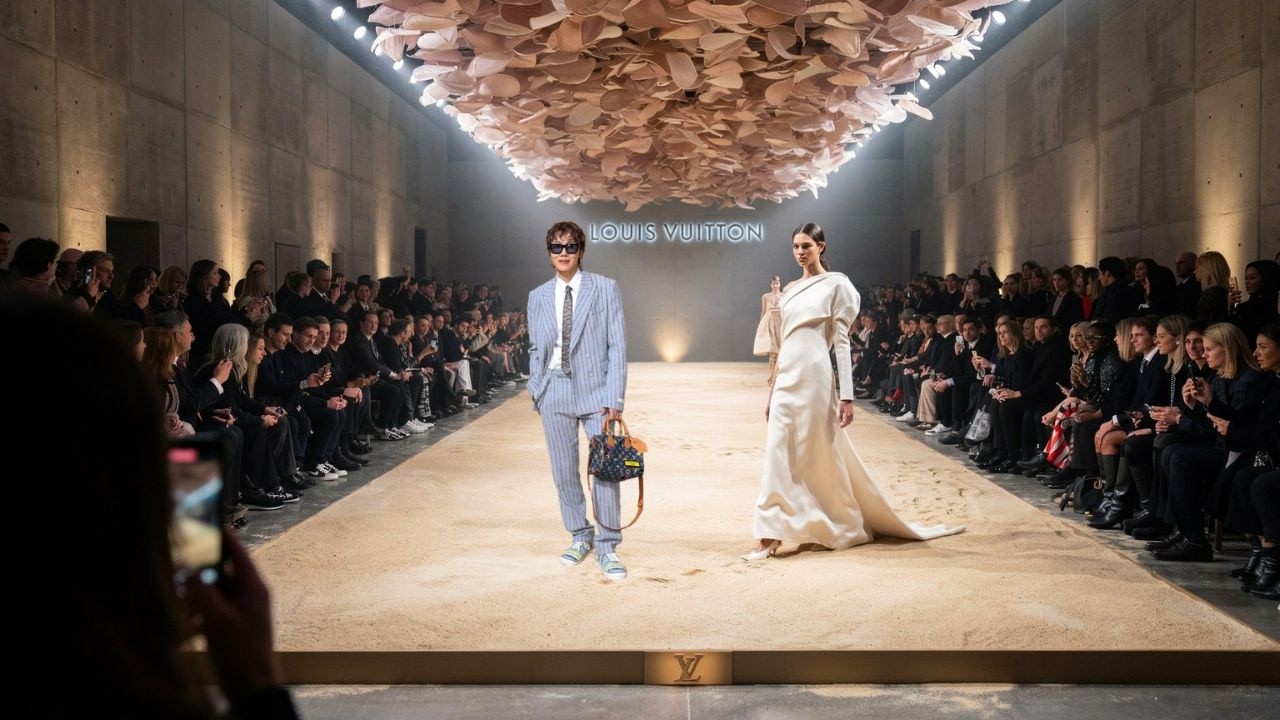 BTS J-HOPE GOES CRAZY AT THE LOUIS VUITTON FASHION SHOW! Video J-HOPE BTS Runway Has Fans Excited