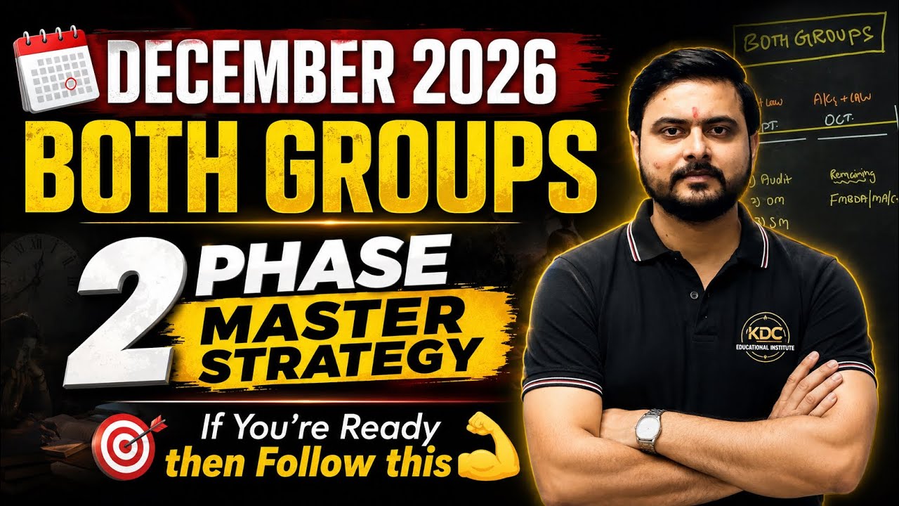 Both Groups Mast Strategy- Time Table CMA Inter December 2026
