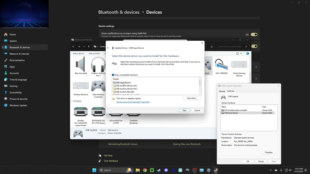 FIX for USB Joystick not recognized Windows 11