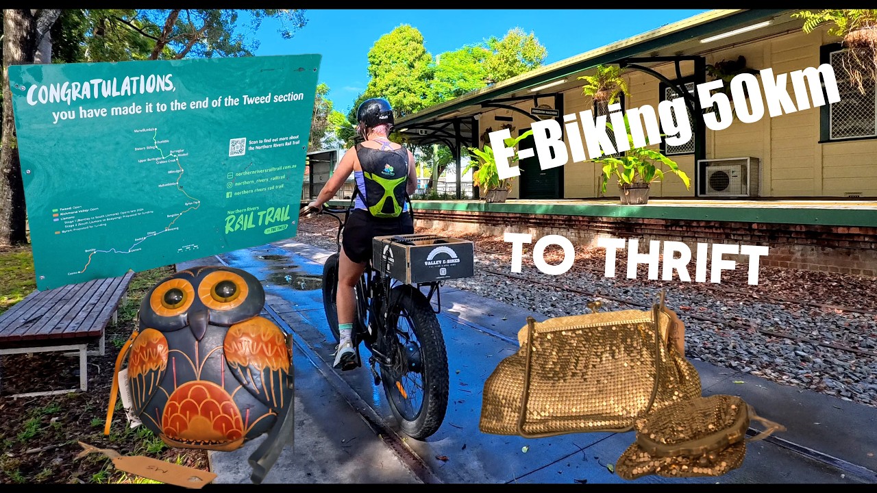 E-biking 50km + stopping at vintage/antique/thrift stores along the way