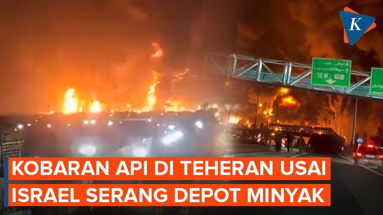 Penampakan Teheran Membara Setelah Israel Gempur Depot Minyak Iran