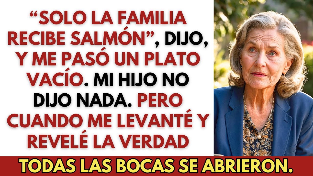 Mi nuera sirvió salmón y postres a su familia... menos a mí. Pero luego...