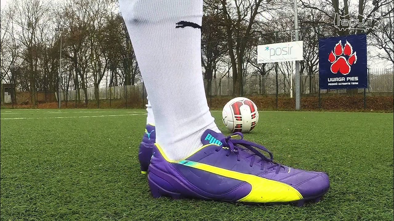 Puma EvoSpeed 1.3 leather playtest prism violet/fluro yellow/scuba blue