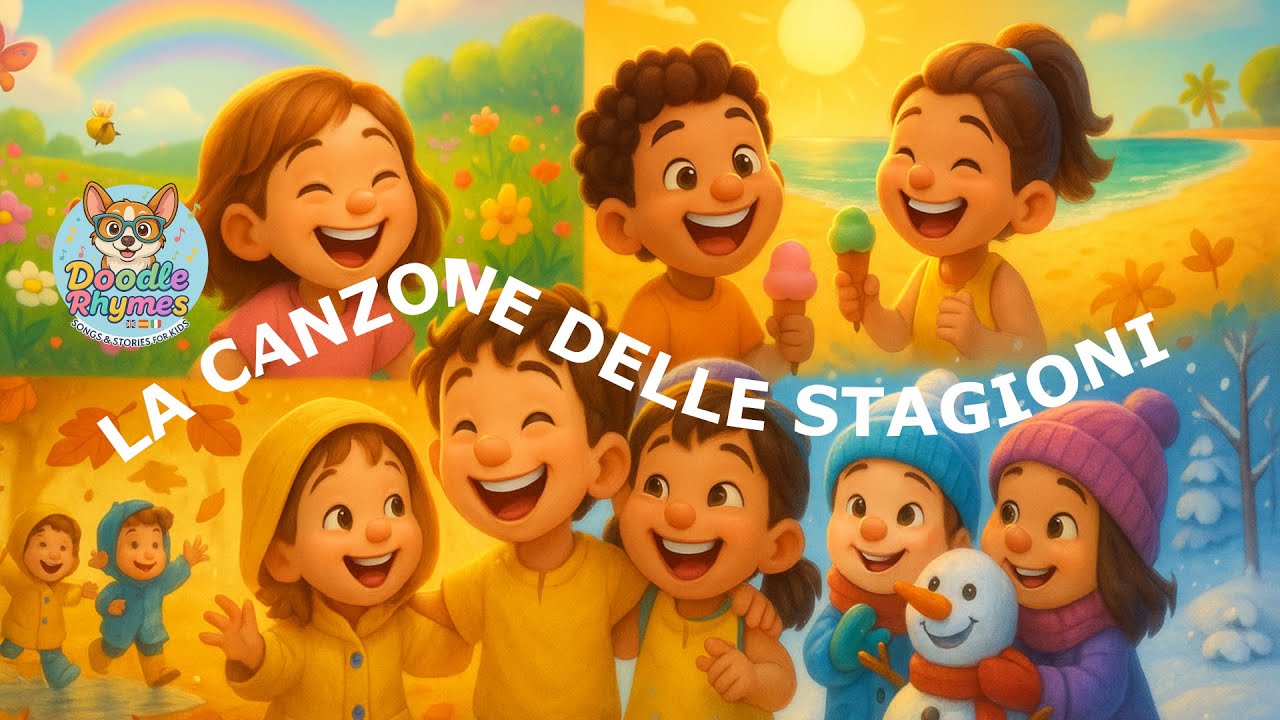 🎵 La Canzone delle Stagioni 🌸☀️🍂❄️ | Impara le 4 Stagioni | Doodle Rhymes – Canzoni per Bambini