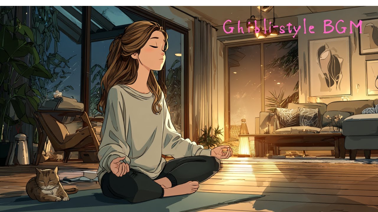 やすらぎの時間、ヨガでリフレッシュ～ジブリ風音楽に心をゆだねて／Ghibli-Style Music for Night Yoga & Deep Calm ／おやすみ前にもどうぞ🥺