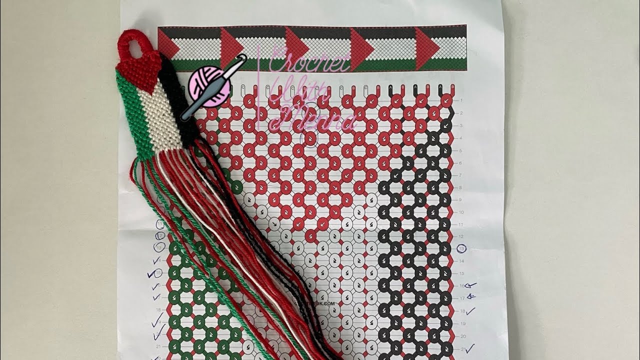 اساور الصداقه بالخيط | اسورة علم فلسطين | friendship bracelet