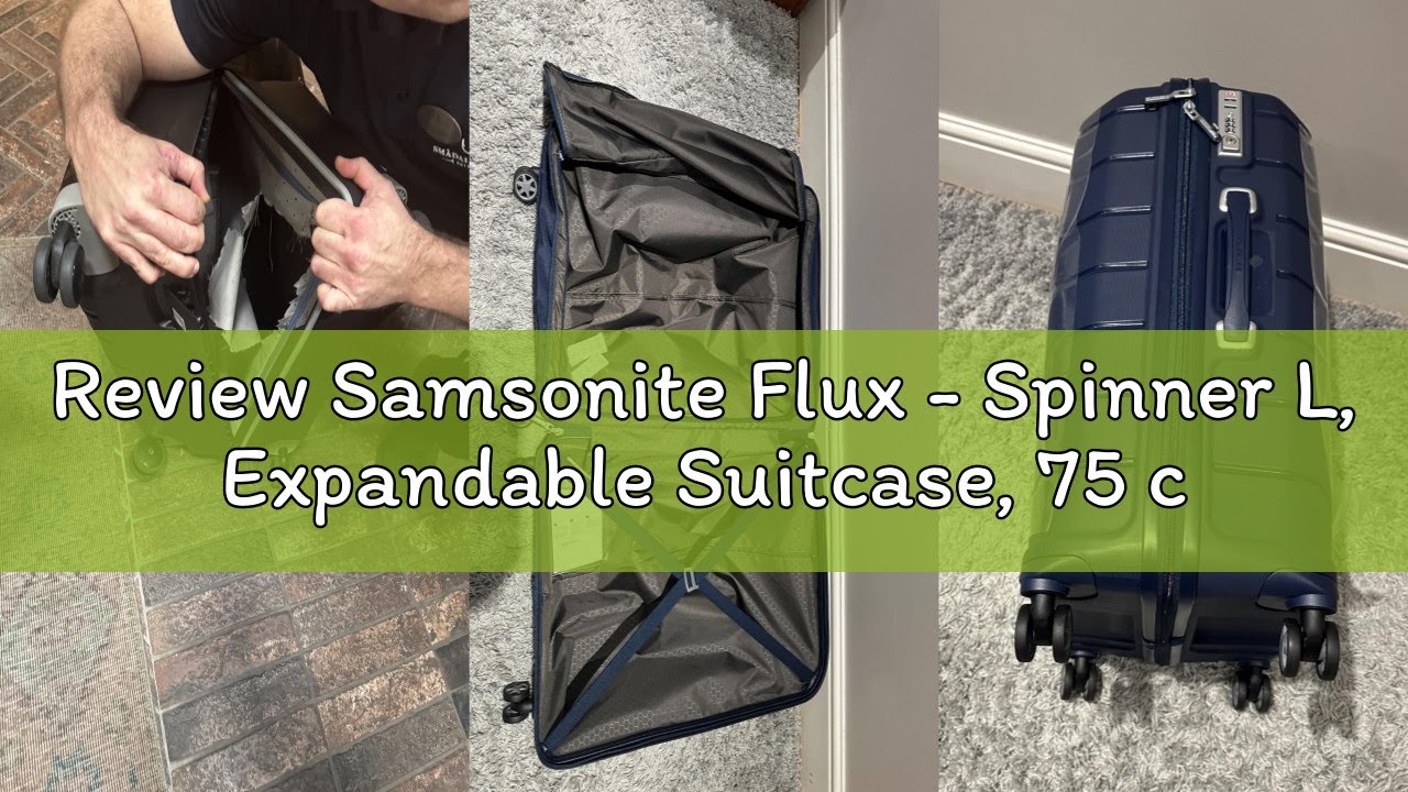 Review Samsonite Flux - Spinner L, Expandable Suitcase, 75 cm, 99/111 L, Navy Blue (Navy Blue)
