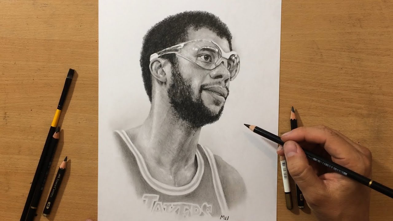 Kareem Abdul-Jabbar Pencil Drawing