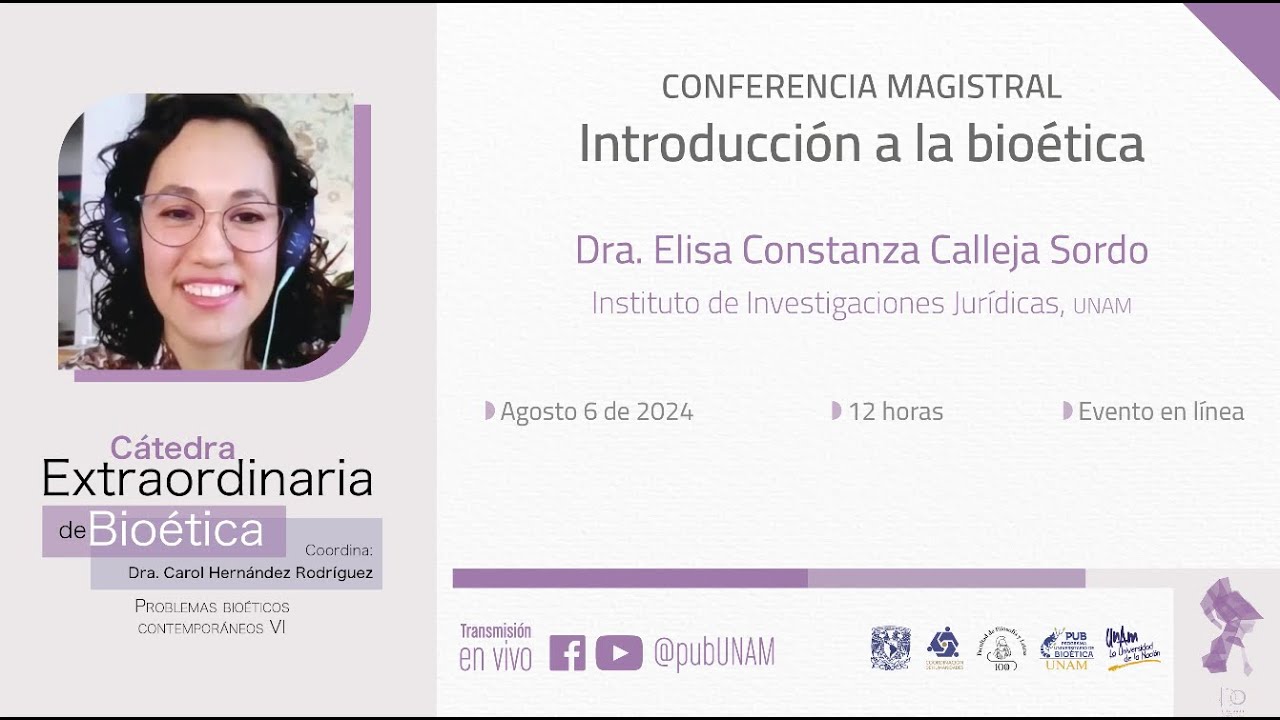 Cátedra Extraordinaria de Bioética de la FFyL. "Introducción a la Bioética"