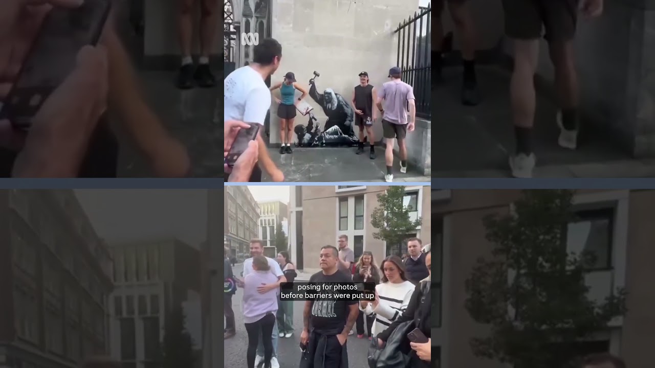 Banksy mural removed from London High Court | ABC NEWS