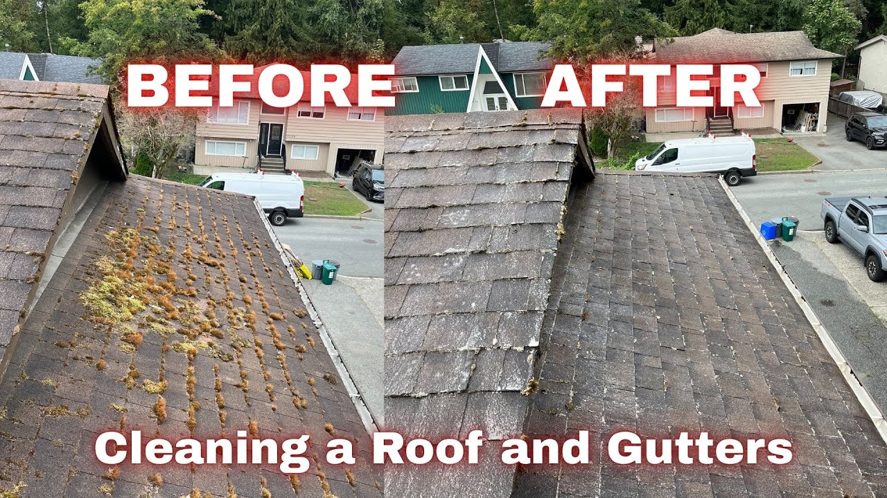 Soft Washing a Roof and Cleaning Gutters