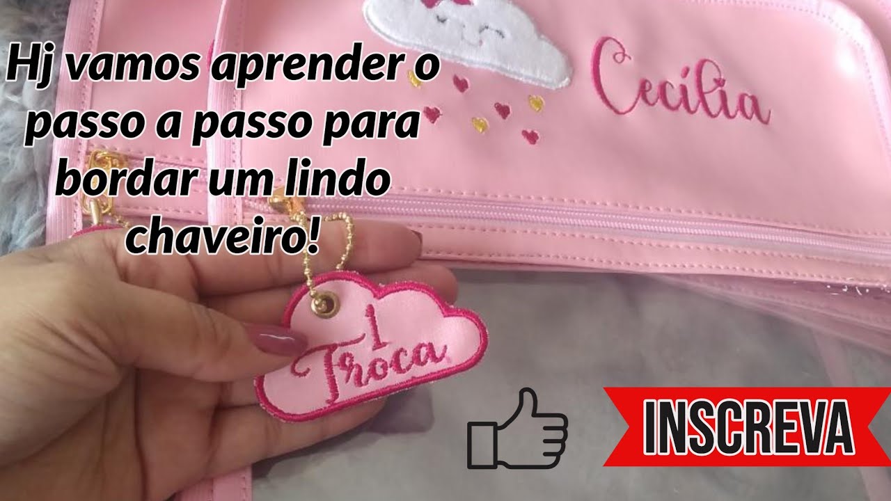 Chaveiros ou tags personalizadas na bordadeira Brother Pe700