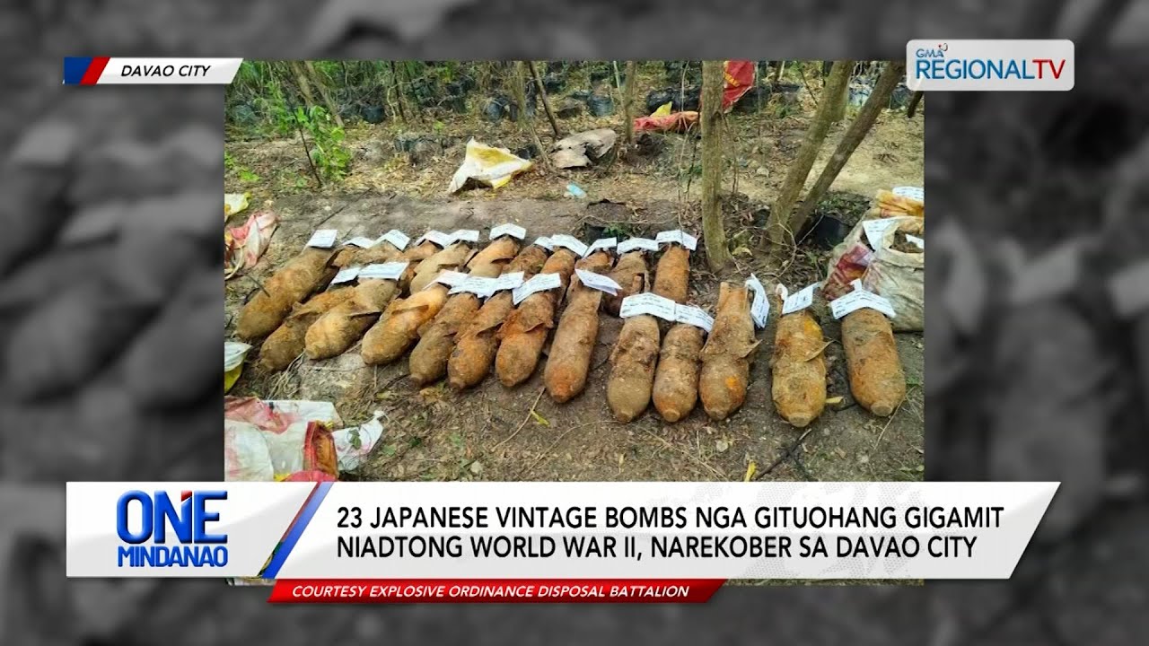 Обнаружено 23 японские бомбы, использовавшиеся во Второй мировой войне | One Mindanao