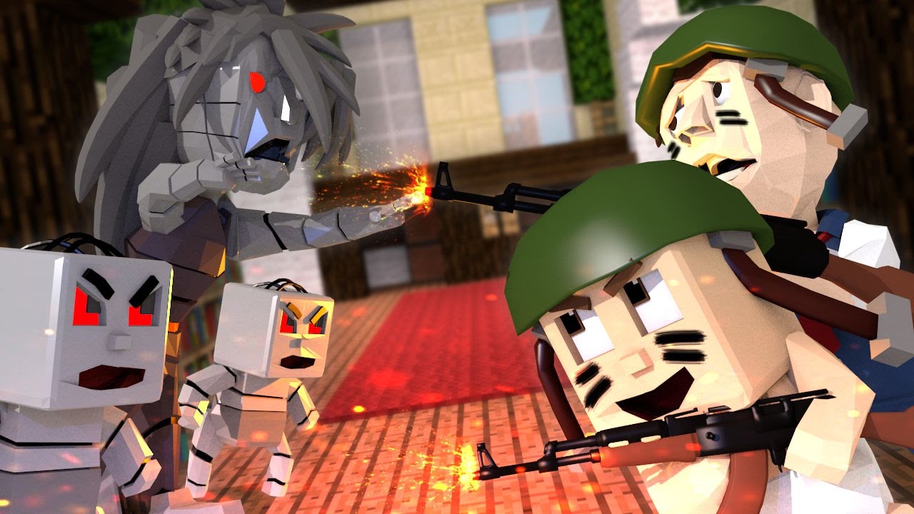 Minecraft | Who's Your Daddy Family? BABY ROBOT vs BABY! (Robo Moms Army)