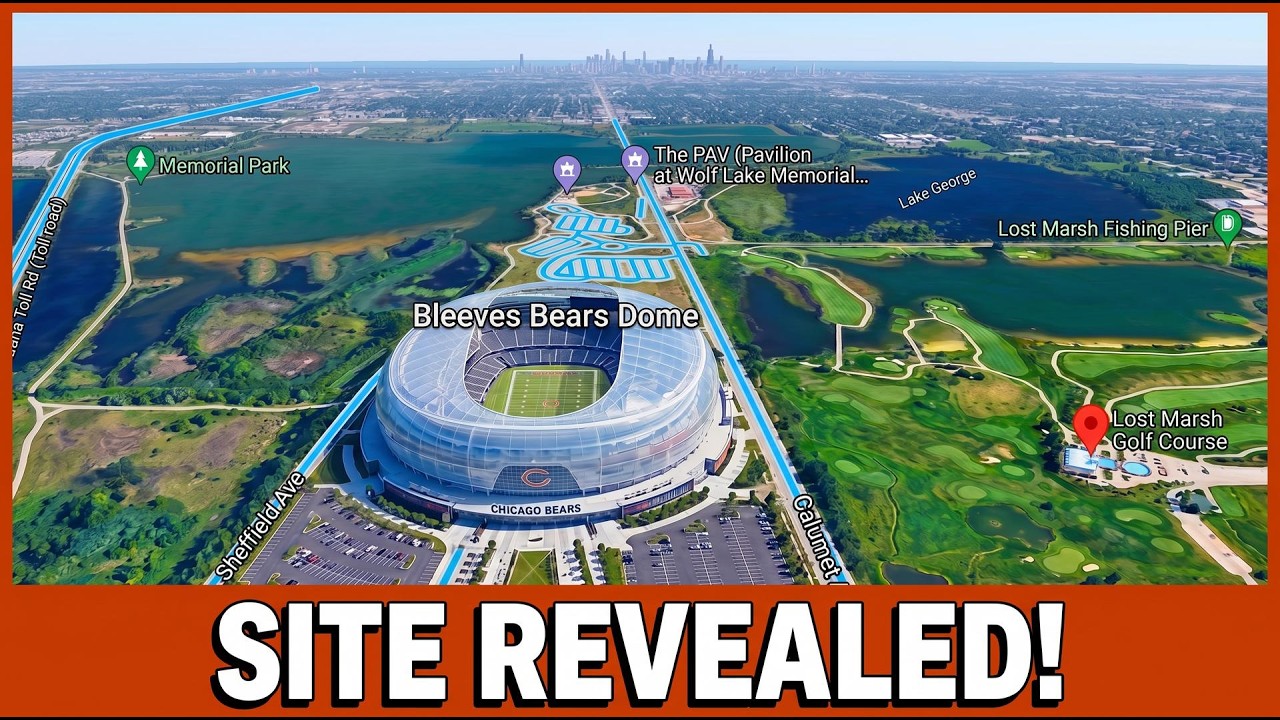 РАСКРЫТИЕ места НОВОГО СТАДИОНА Chicago Bears! #chicagobears #nfl #футбол