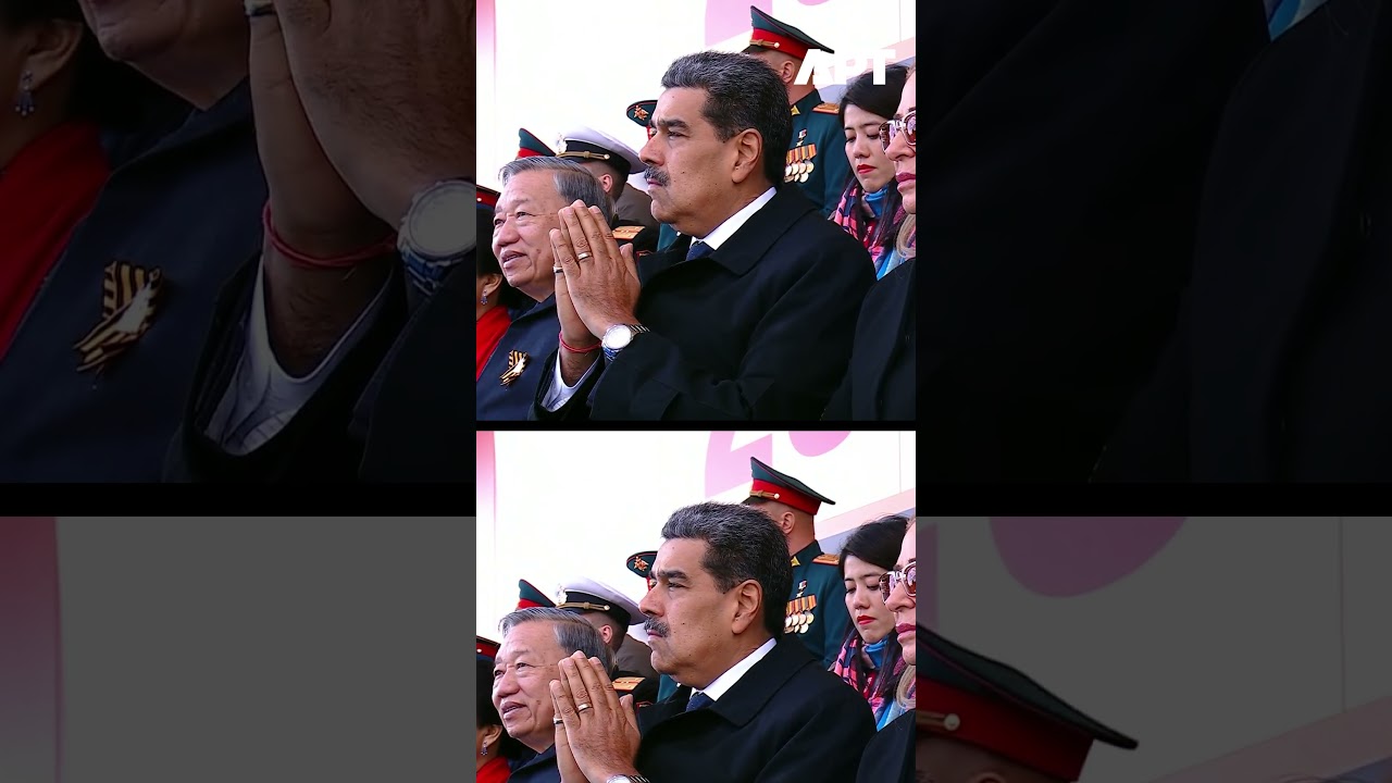 Venezuelan President Maduro Takes a Moment to Pray Before V-Day Parade | APT