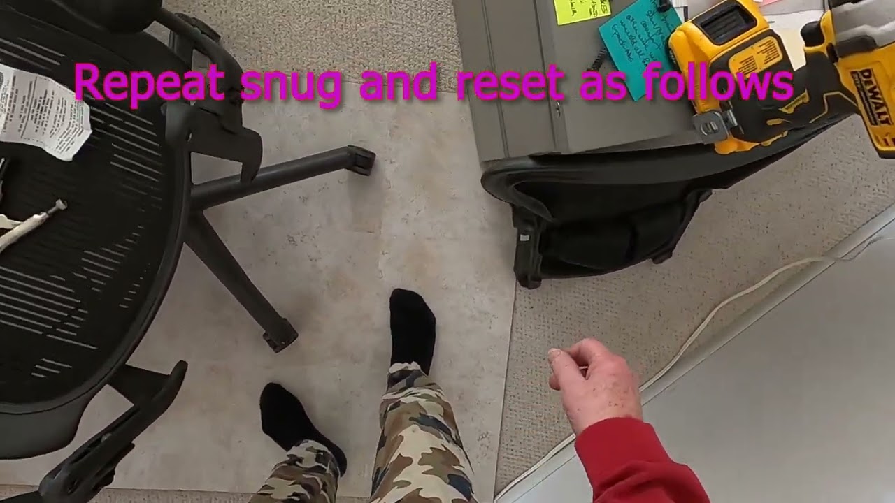 How to fix Herman Miller Aeron chair armrest repair broken bolt $1
