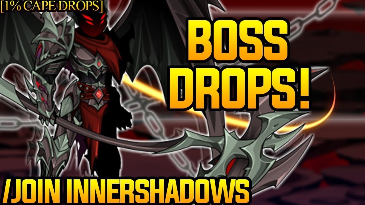 AQW - /JOIN INNERSHADOWS (ALL Krahen BOSS Drops + 1% AC Cape Drops) + ITEM Showcase!