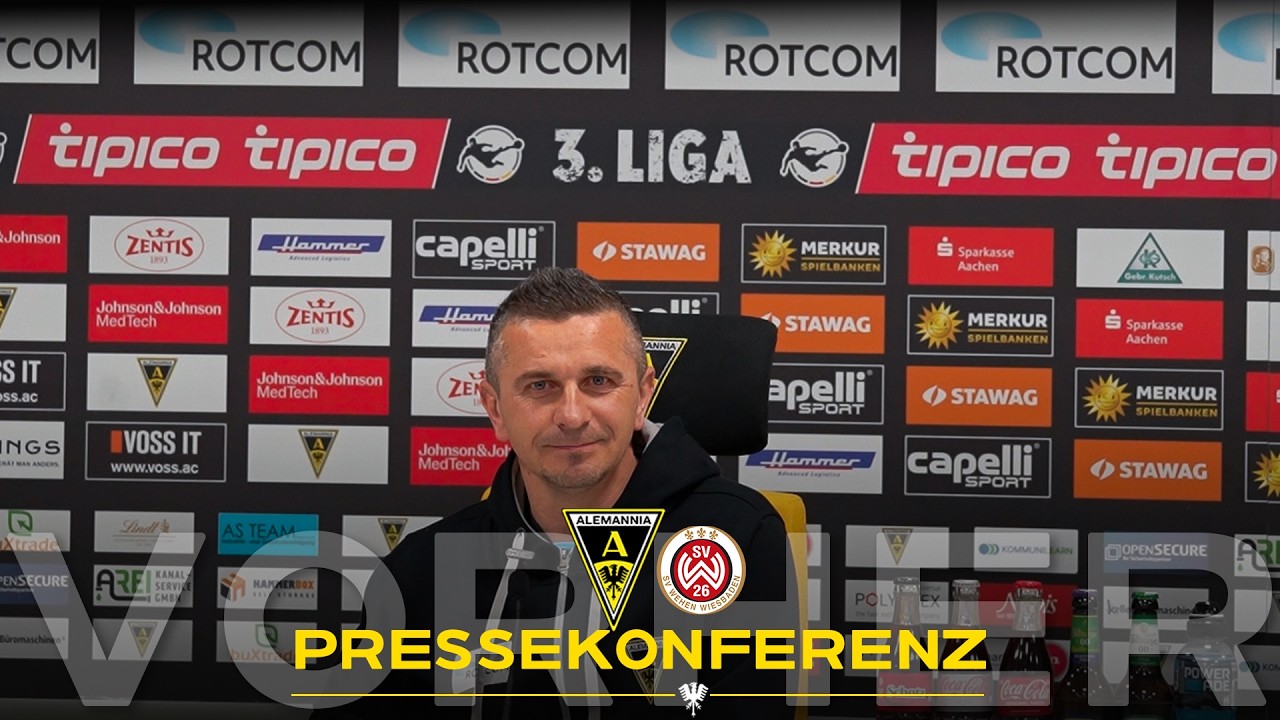 Pressekonferenz vor Alemannia Aachen - SV Wehen Wiesbaden