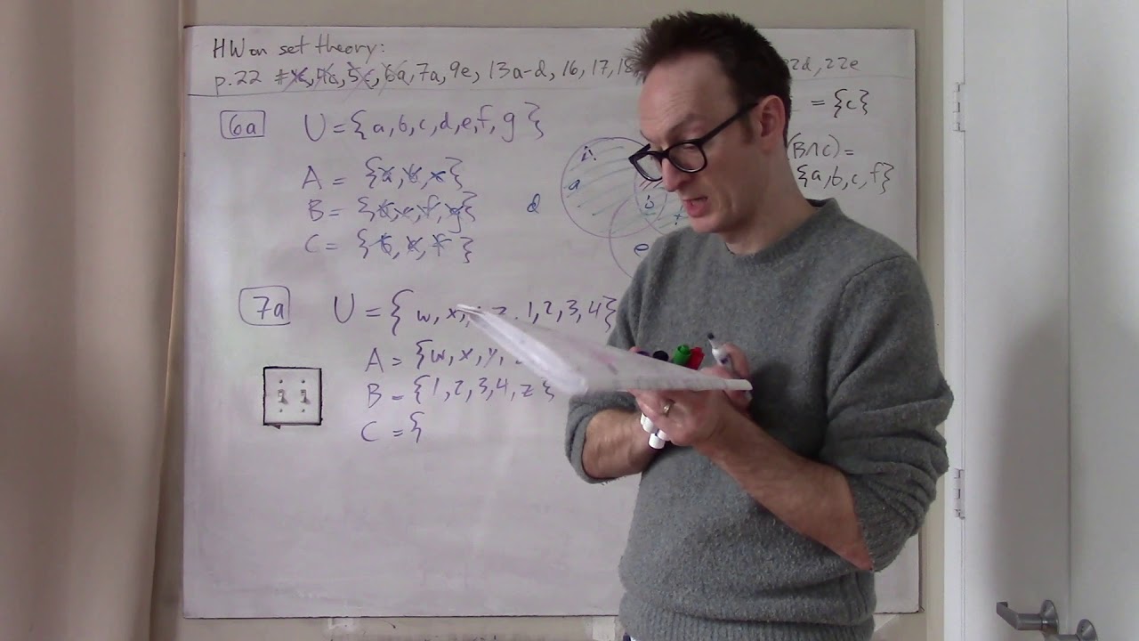 Discrete Math - Going over the HW on Sets from page 22