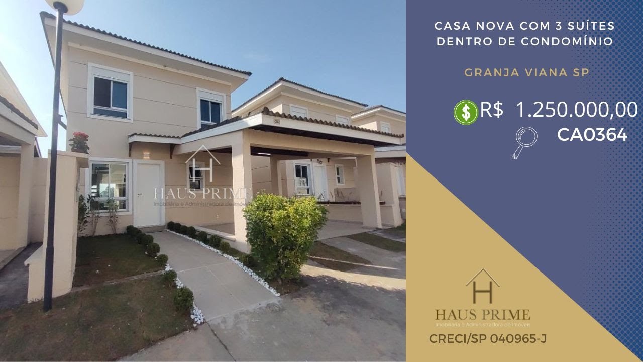 Venda | Casa com 200 m², 3 dormitórios, 2 vagas. Jardim da Glória, Cotia SP