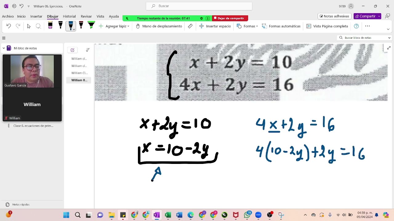 ejercicio sistema de ecuaciones
