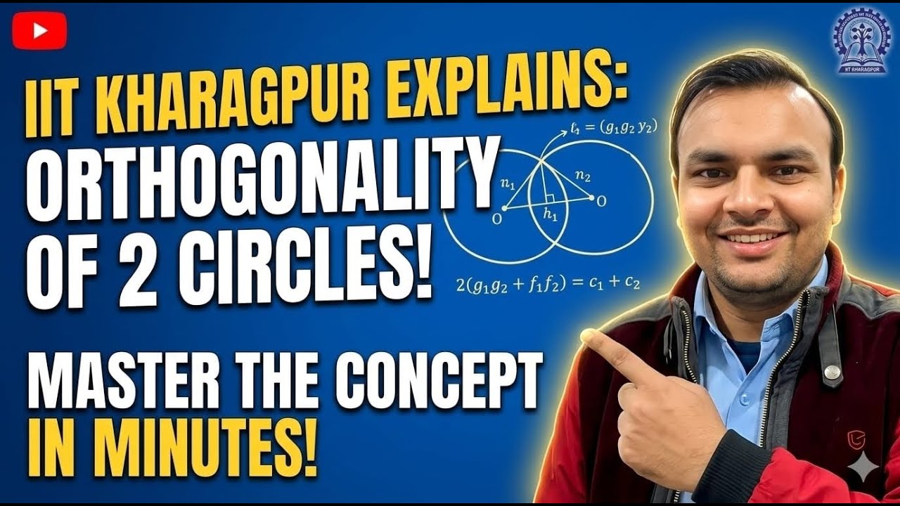 JEE Mains & JEE Advanced | (L-6 Part - II) Orthogonality of Two Circles | Live Streaming