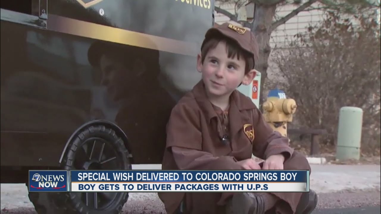 Boy gets to deliver packages with UPS