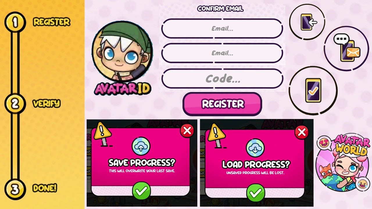 TUTORIAL CARA MEMBUAT AVATAR ID DAN CARA SAVE GAME, LOAD GAME DI AVATAR ID, AVATAR WORLD