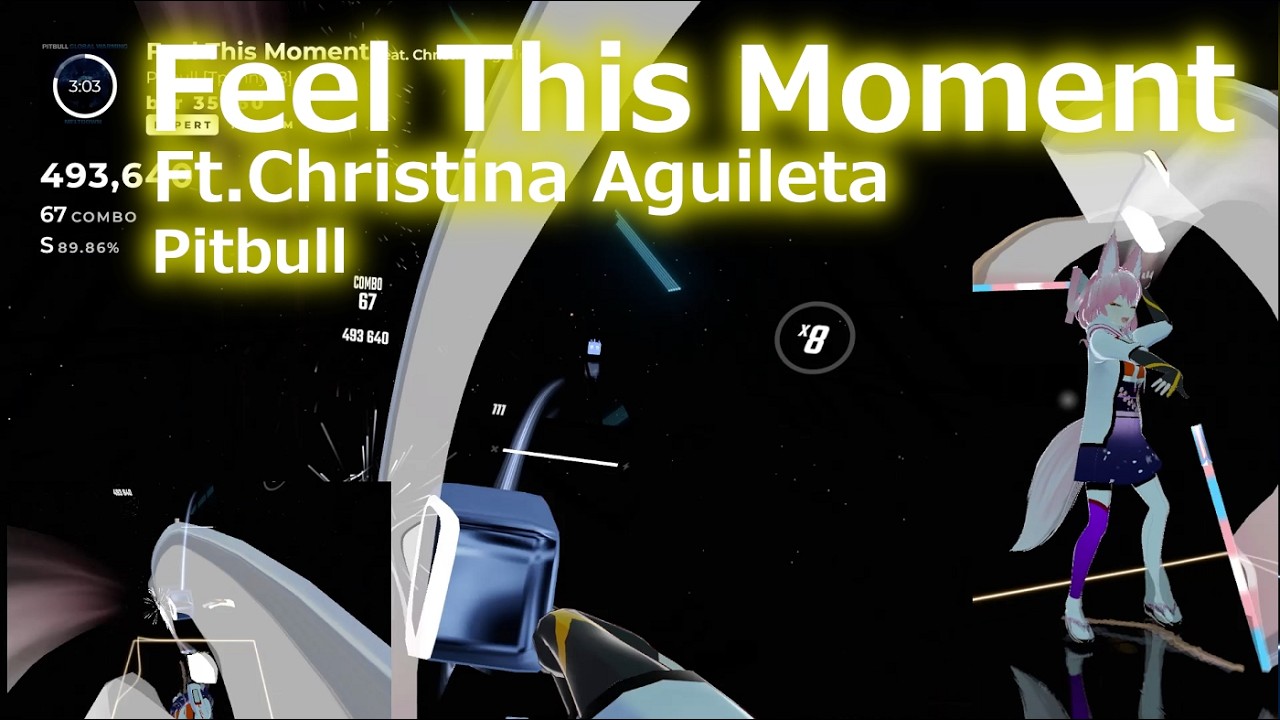 [BeatSaber]  Feel This Moment Ft.Christina Aguilera - Pitbull ; EXPART playthrough