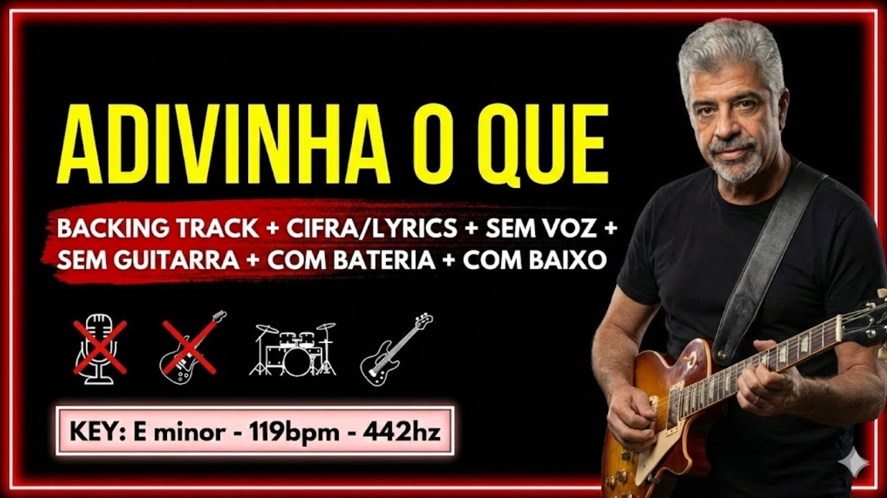 Lulu Santos - Adivinha o que (Backing track com cifra e tablatura)