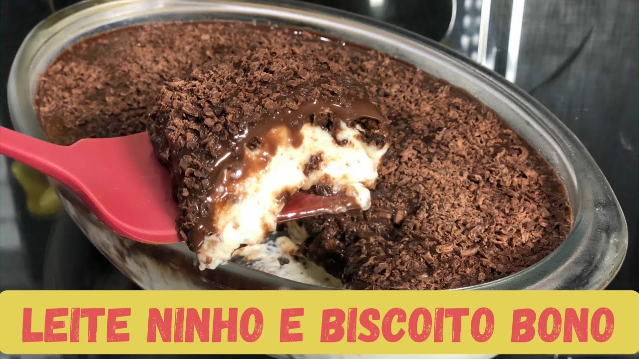 Sobremesa de Ninho e biscoito Bono, simplesmente uma delícia!