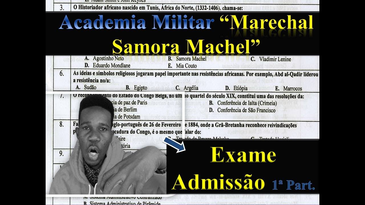 EXAME DE ADMISSÃO HISTORIA: Academia Militar # 1ª parte