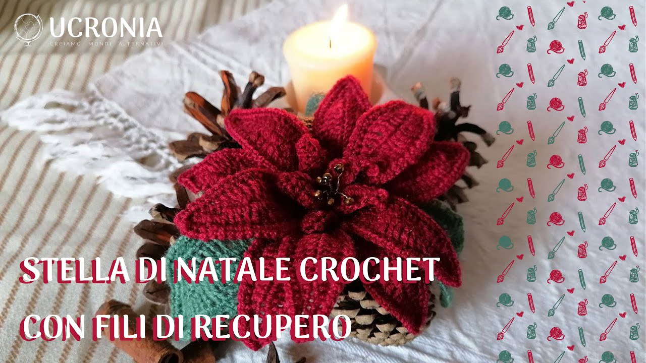 Stella di NATALE all'uncinetto con filati di recupero _ Crochet