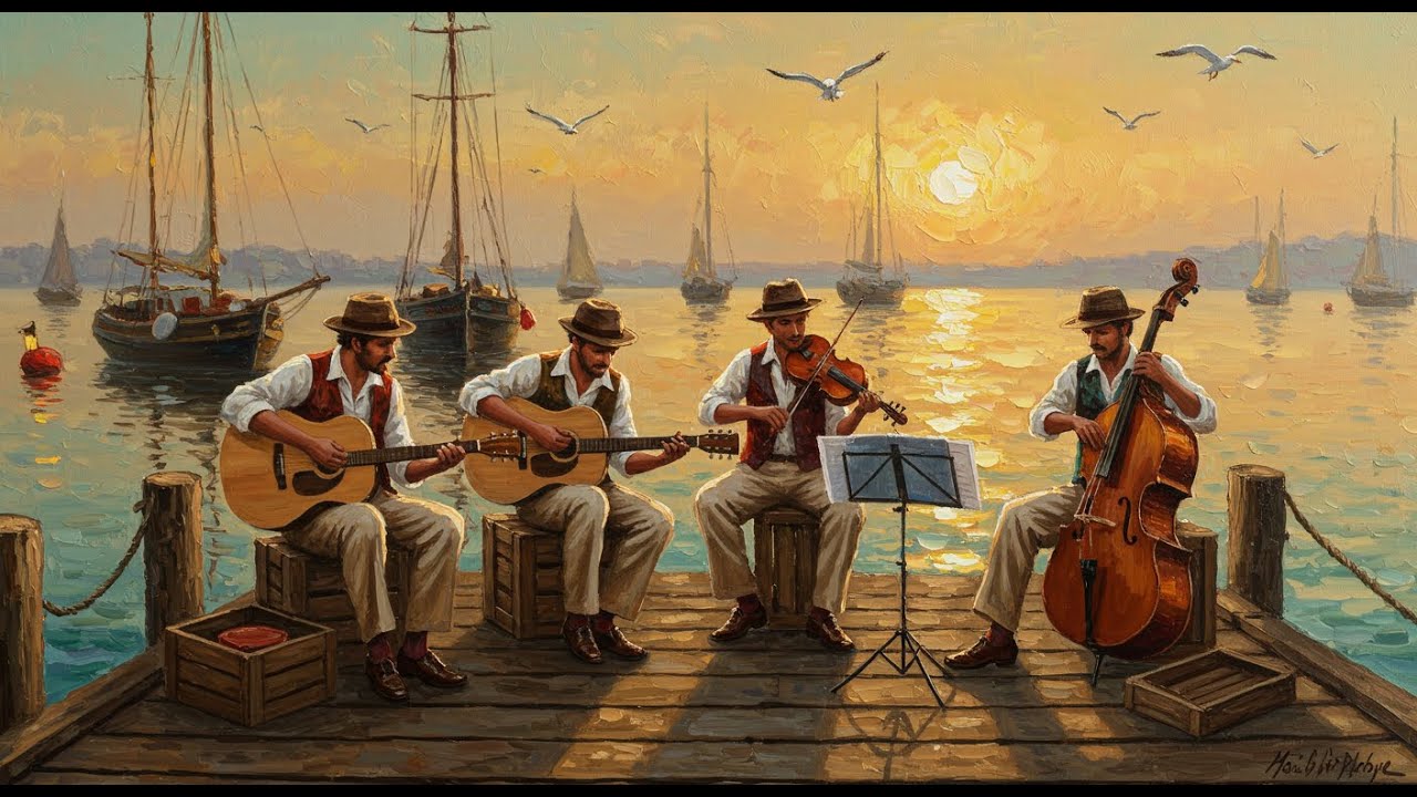 Gypsy Swing Sunset Vibes at the Harbor &ndash; Relaxing Jazz by the Sea 🌅🎶