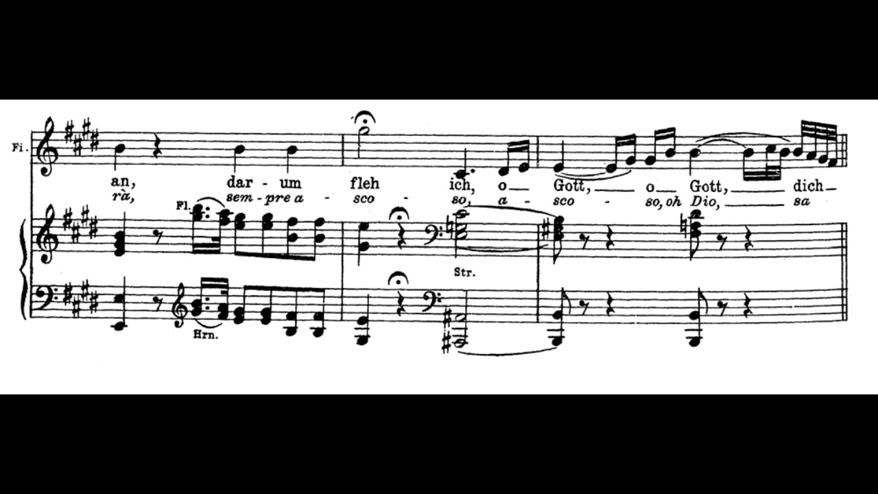 Per pietà, ben mio perdona (Così fan tutte - W.A. Mozart) Score Animation
