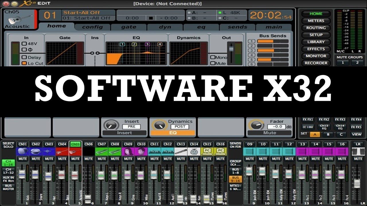 Dowload Software Behringer X32 / X32 Edit / Papo de Áudio