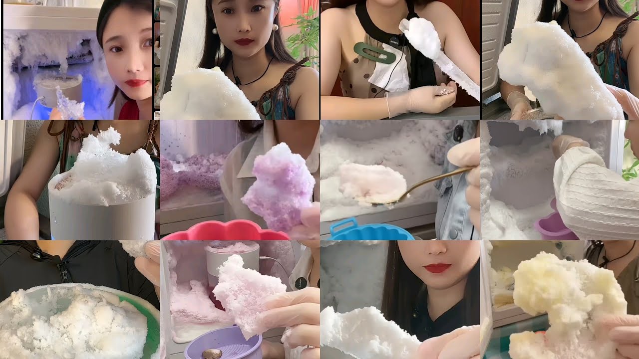 ( HER SOLO ) ONLY BITES ASMR ICE EATING | FREEZER FROST ICE | SOFT ICE | CRUSHED ICE | FLAVORED ICE|