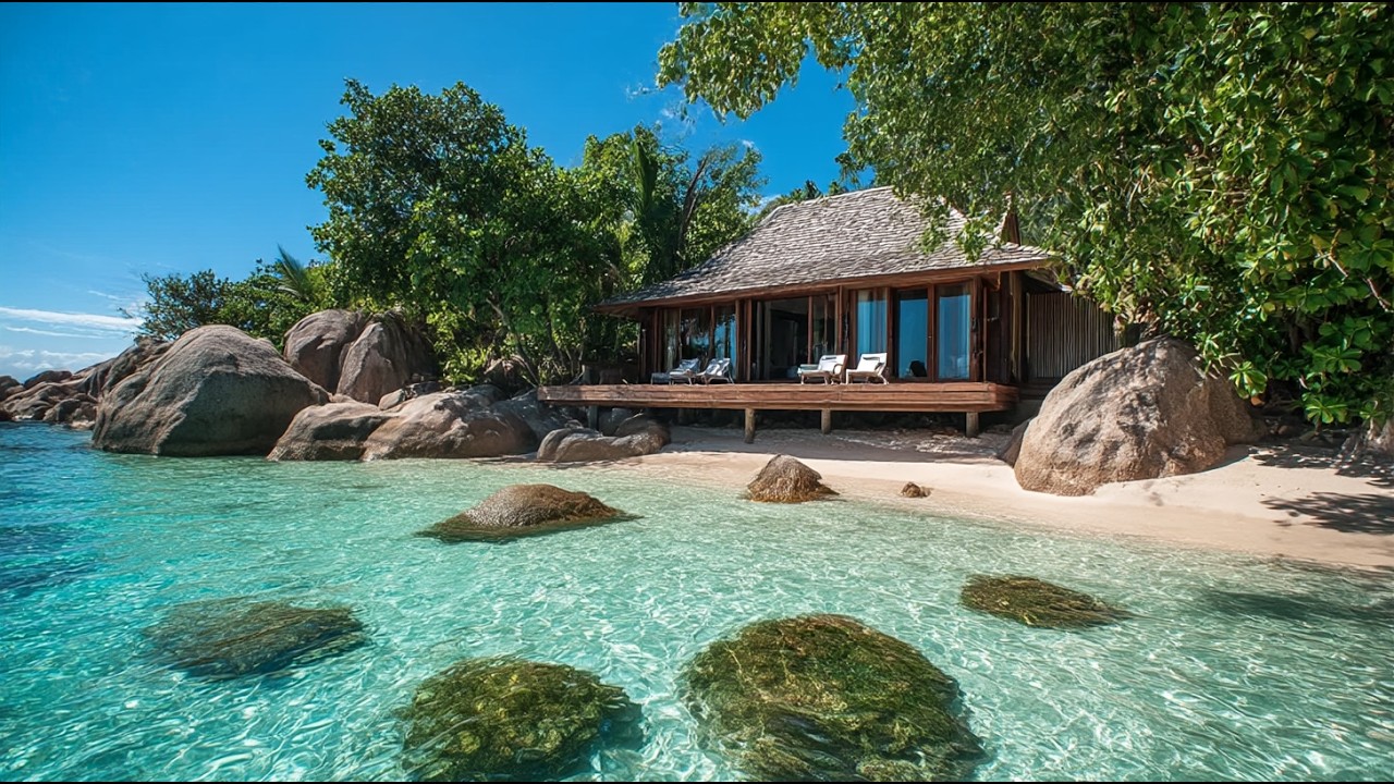 Bali Beach Bungalow Escape 🌴 Tropical House Chill & Ocean Waves