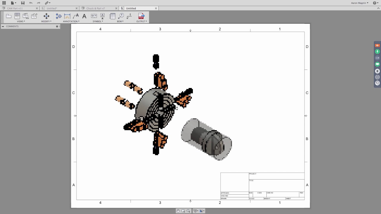 FUSION 360 Drawing - Exploded Drawing & BOM