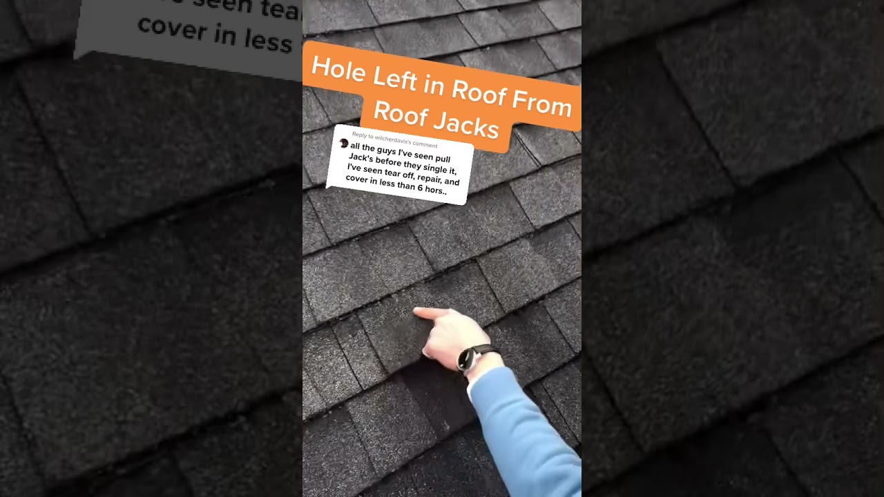 this roofing tool left a hole in the roof... 