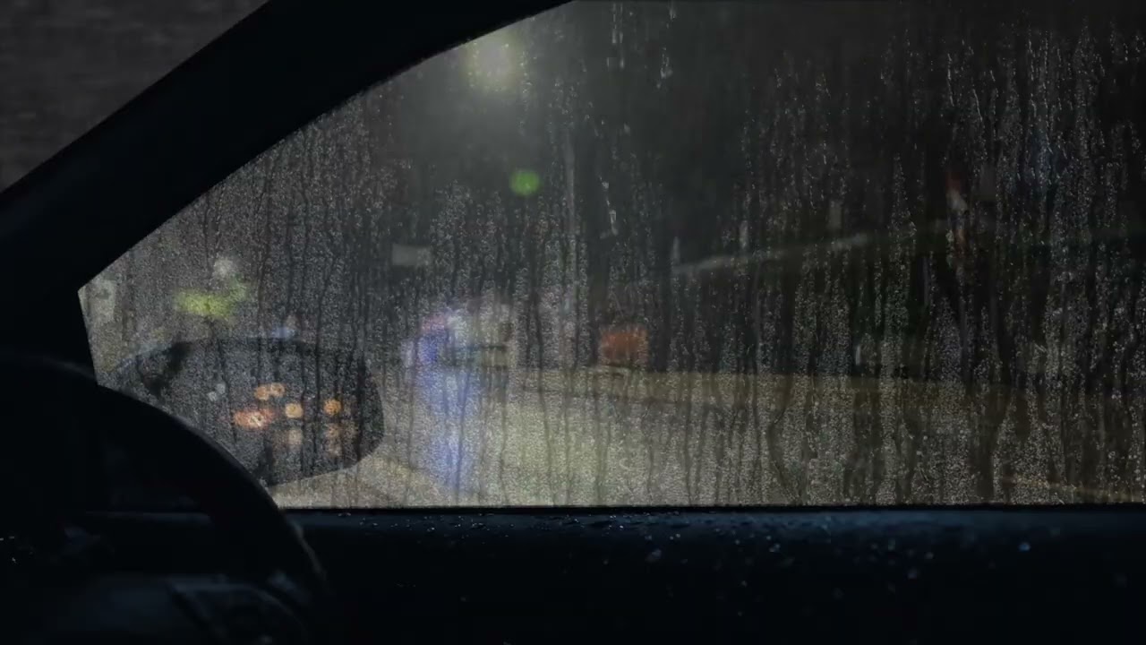Relaxing Completely with Heavy Rain Lashing the Car - Deep Sleep for Stress, Anxiety & Overthinking