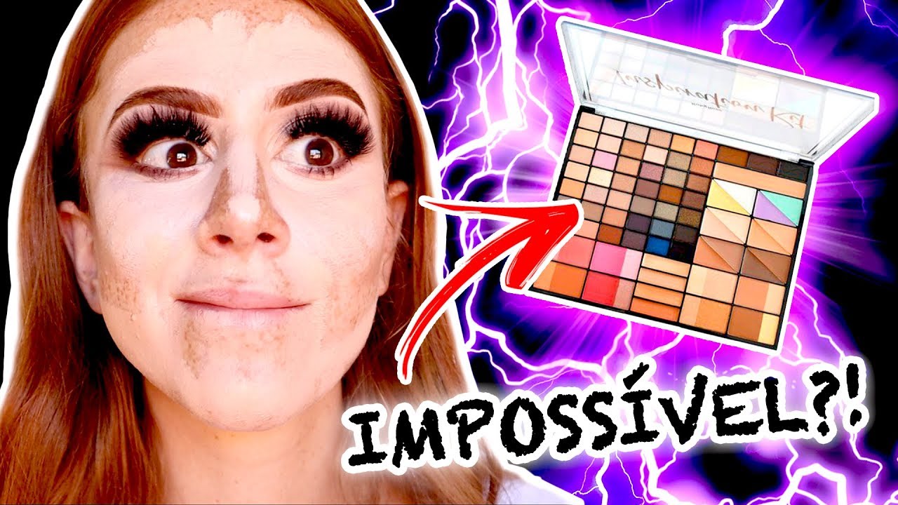 DESAFIO FULLFACE COM UMA PALETA! 😱Será que eu consegui?
