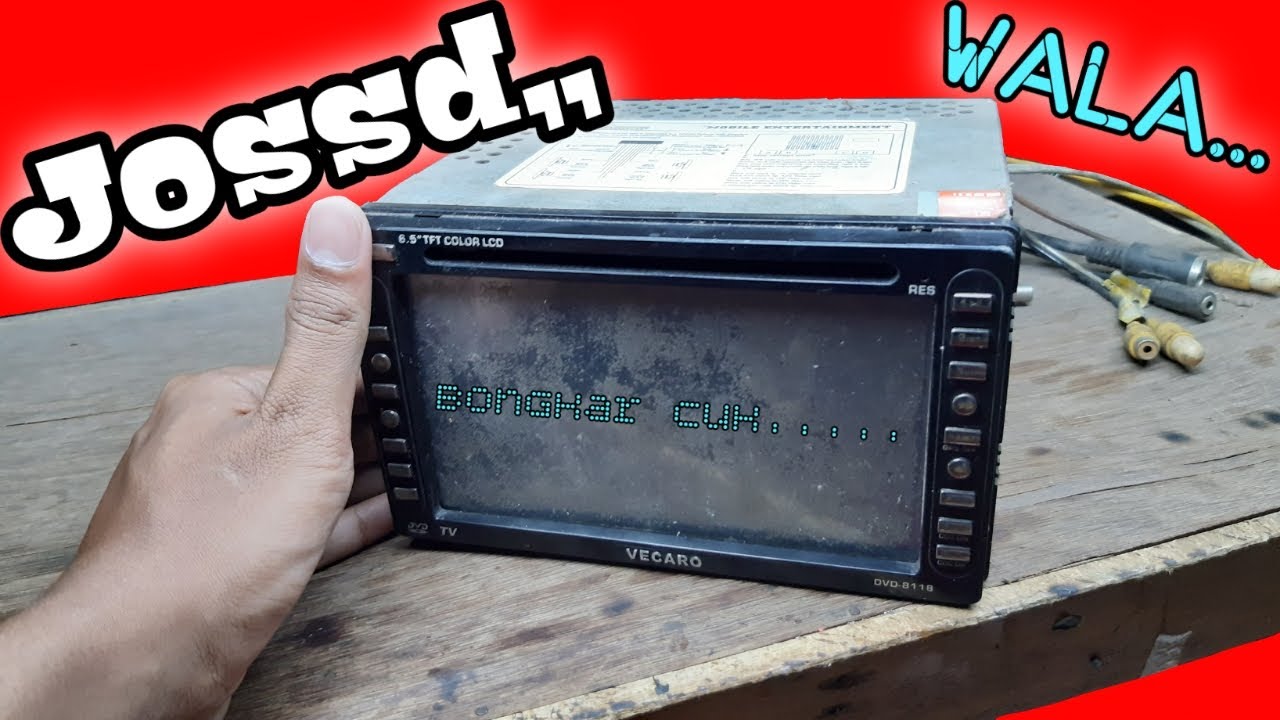 Bongkar Tape Mobil Double Din VECARO DVD-8118🔴🔴