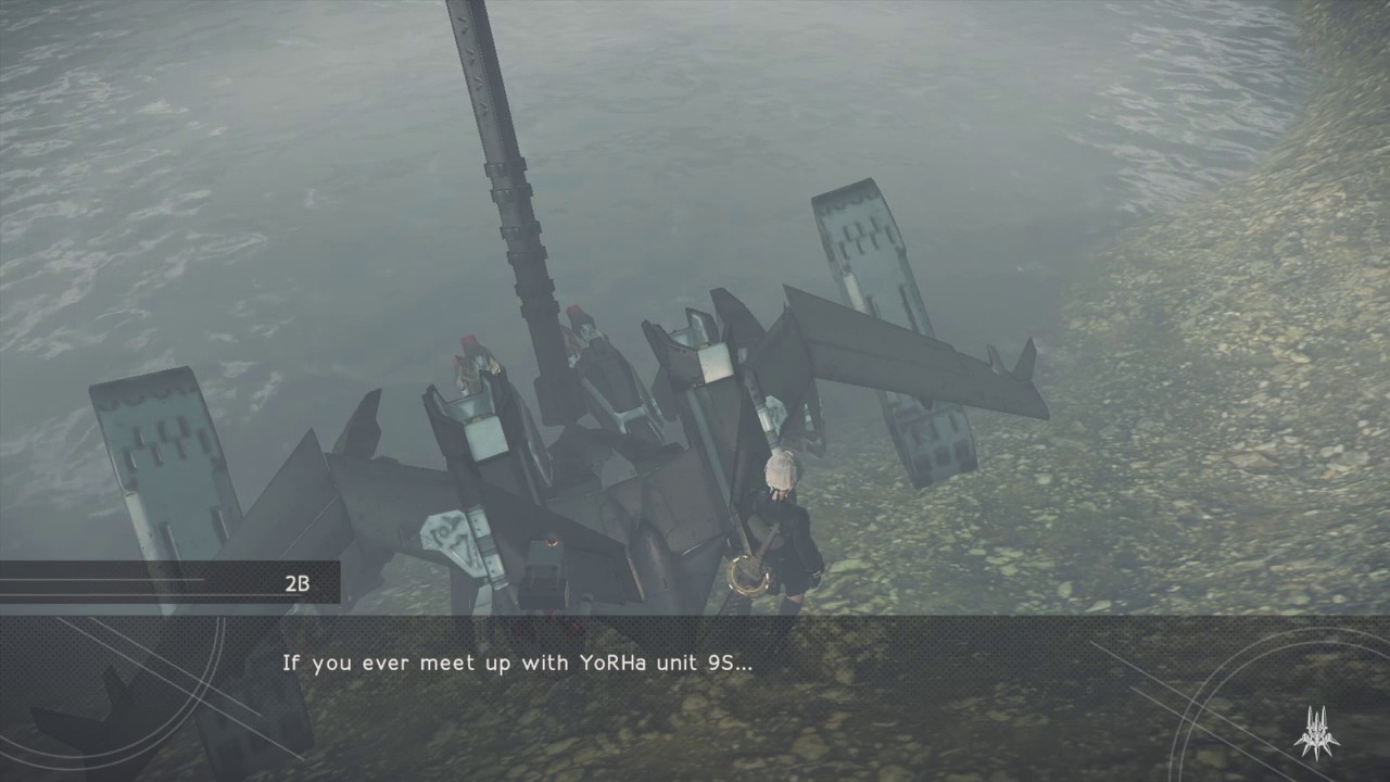 NieR: Automata 2B's Message to 9S (Flooded City Flight Unit)