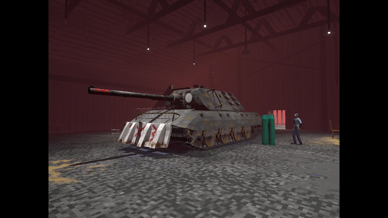 driving a E-100 tank in the Post-apocalyptic world!!