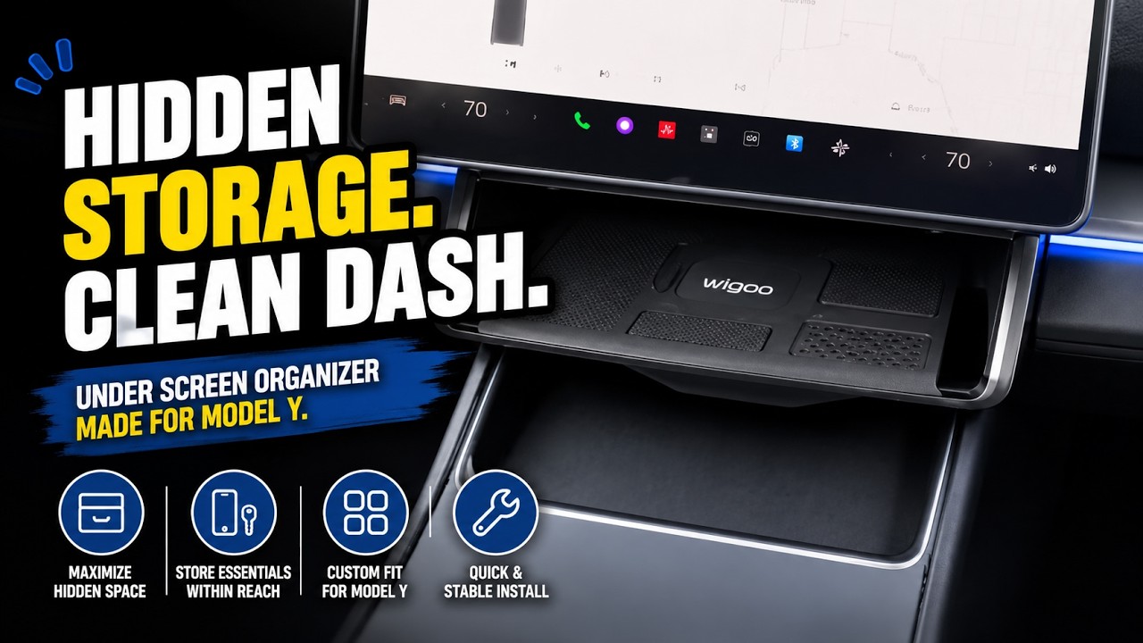 Wigoo Tesla Model Y Under Screen Storage Box