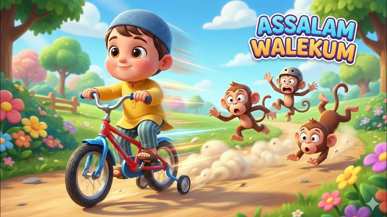 Aselamu Aleykum Bismillah Song🌜Cute 3D Islamic Kids Nasheed with Maya&Zain| @kiddietv25#kidsnasheed