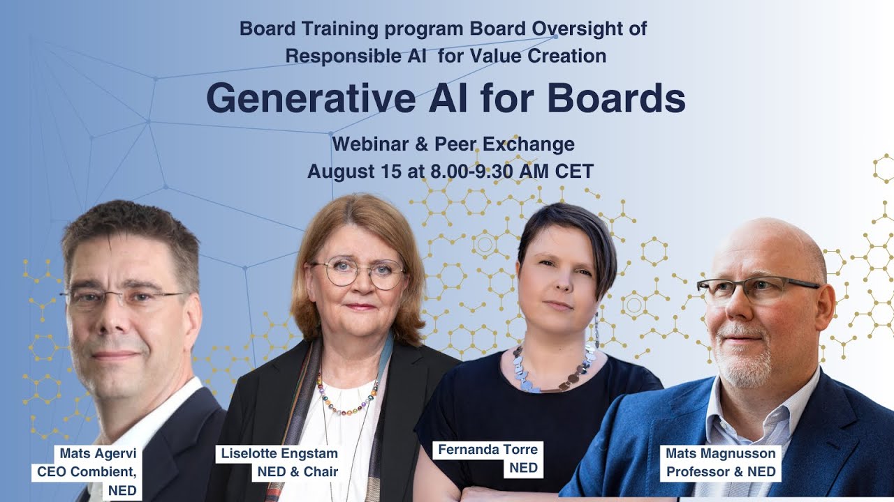 Webinar Generative AI for Boards by Boards Impact Forum