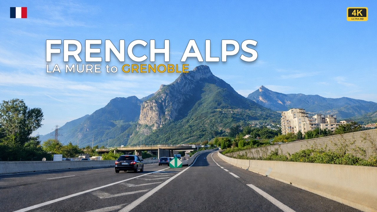 French Alps Scenic Drive 4K | La Mure - Lac de Laffrey (N85) - Grenoble